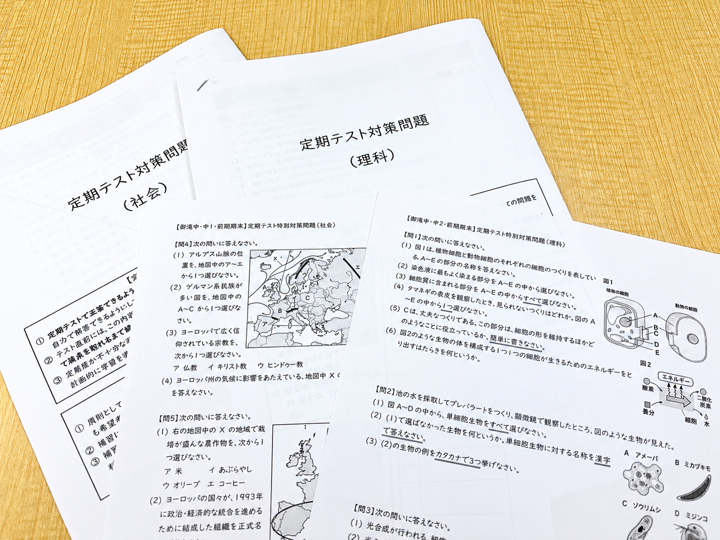 定期テスト直前の対策補習